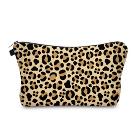 Aiphamy Cute Travel Makeup Bag Cosmetic Bag Small Pouch Gift for Women (Small Leopard)