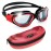 AqtivAqua Swimming Goggles Swim Goggles for Adults Men Women Kids Youth Girls Boys Children DX (Clear-Lenses Red/Black-Frame)