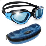 AqtivAqua Swimming Goggles Polarized Swim Goggles for Adults Men Women Kids Youth Girls Boys Children DX (Blue, Polarized)