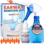 WaxBGone Ear Wax Removal Kit with Earwax Drops, SoftSpray Irrigation Tips, 4X High Output Spray Bottle & Ear Wash Basin - Safe, Fast, Gentle Home Ear Cleaning System for Adults & Kids