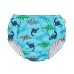 green sprouts baby boys Reusable and Toddler Swim Diaper, Aqua Simple Dino, 4T US