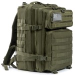 QT&QY 45L Military Tactical Backpacks Molle Army Assault Pack 3 Day Bug Out Bag Hiking Treeking Rucksack