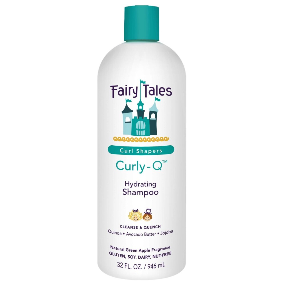 Fairy Tales Curly Q Hydrating Kids Shampoo - Paraben, Sulfate, Gluten, and Nut Free - For all Types of Curls Including Multi Cultural Hair - 32oz.