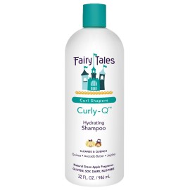 Fairy Tales Curly Q Hydrating Kids Shampoo - Paraben, Sulfate, Gluten, and Nut Free - For all Types of Curls Including Multi Cultural Hair - 32oz.