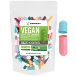 XPRS Nutra Size 00 Empty Capsules - 100 Count Empty Vegan Capsules - Vegetarian Empty Pills - DIY Vegetable Capsule Filling- Veggie Pill Caps (Multi-Color)