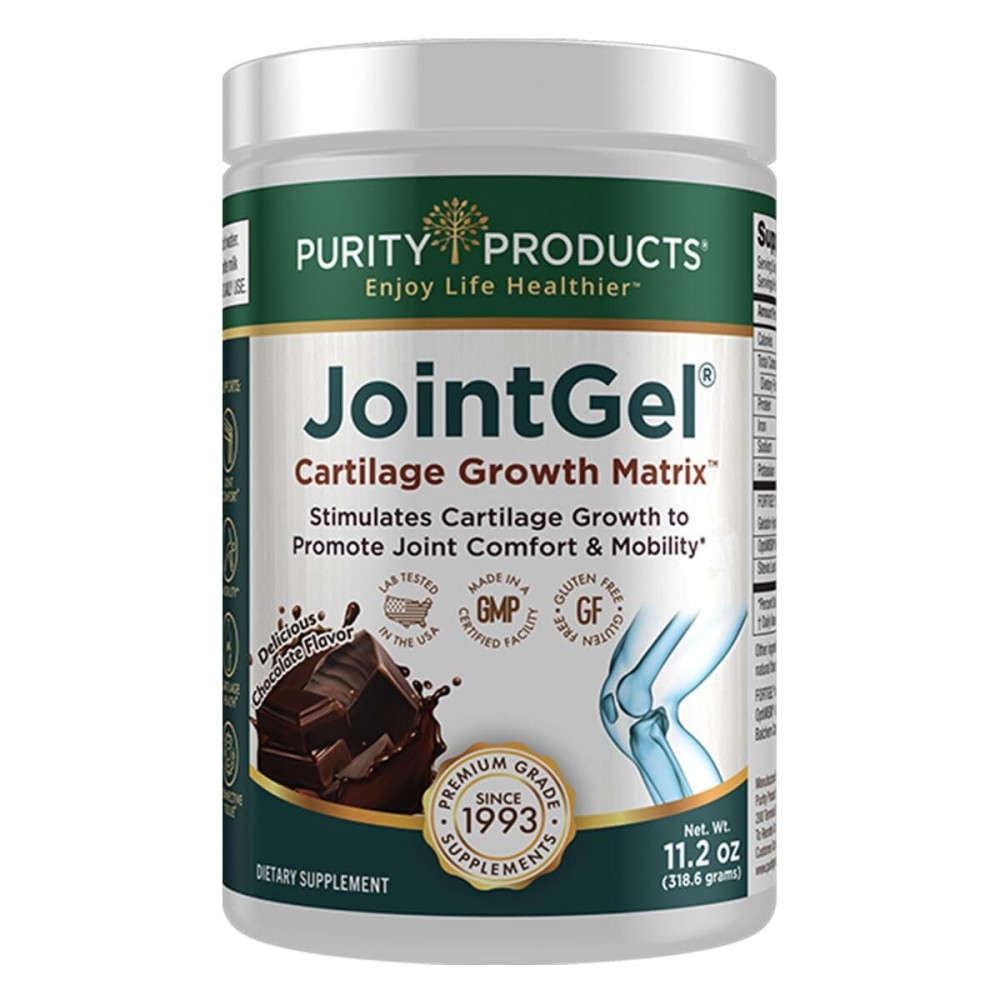 Purity Products JointGel Formula - Collagen Peptides + MSM - Supports Joint Function + Flexibility While Fortifying Joint Cartilage - Dual Action - Daily Powder - 30 Servings (30 Servings, Chocolate)