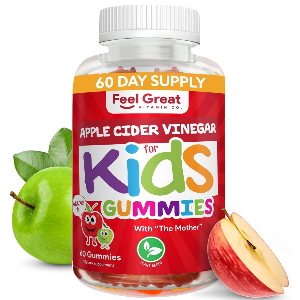 Feel Great Kids Melatonin Gummy | Strawberry Flavored Melatonin Gummies Kids | 1 MG of Melatonin Sleep Aid for Kids | Vegan Gummies | 60 Day Supply