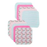 Spasilk 10-Piece Washcloth Set for Newborn Boys and Girls, Soft Terry Baby Washcloths, Baby Essentials, Pink Coral