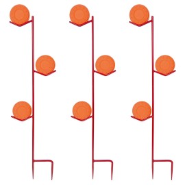 GoSports Outdoors High Caliber Tri-Tower Steel Clay Pigeon Holder - 3 Pack, Shooting Practice Clay Target Stands