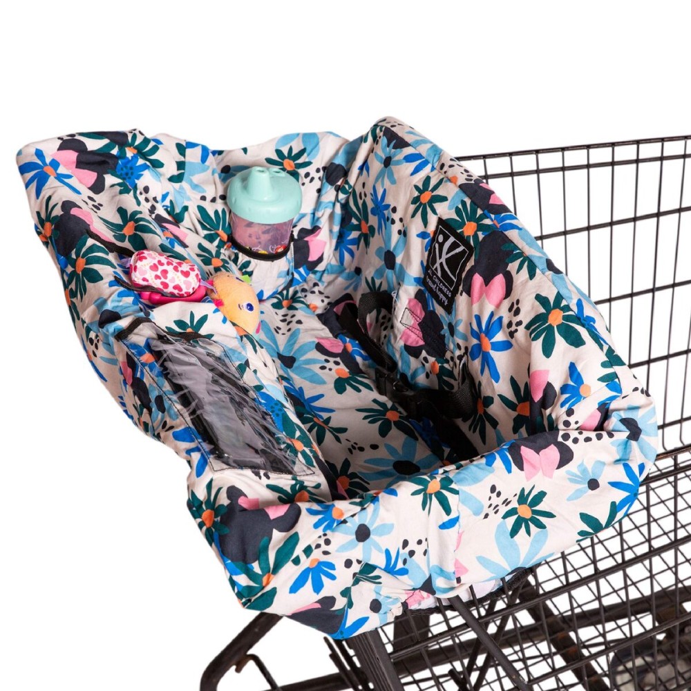 Disney Baby by J.L. Childress Shopping Cart & High Chair Cover for Baby, Kids, & Toddler - Cover for Grocery Carts & Restaurants, Universal Fit - Minnie Mouse, Floral