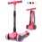 LOL-FUN Scooter for Kids Ages 3-5 Years Old Boy Girl with 3 Wheels, Extra-Wide Childrens Foldable Kick Scooter Kids Ages 6-12 Toddler with 4 Adjustable Height and Lean-to-Steer - Pink