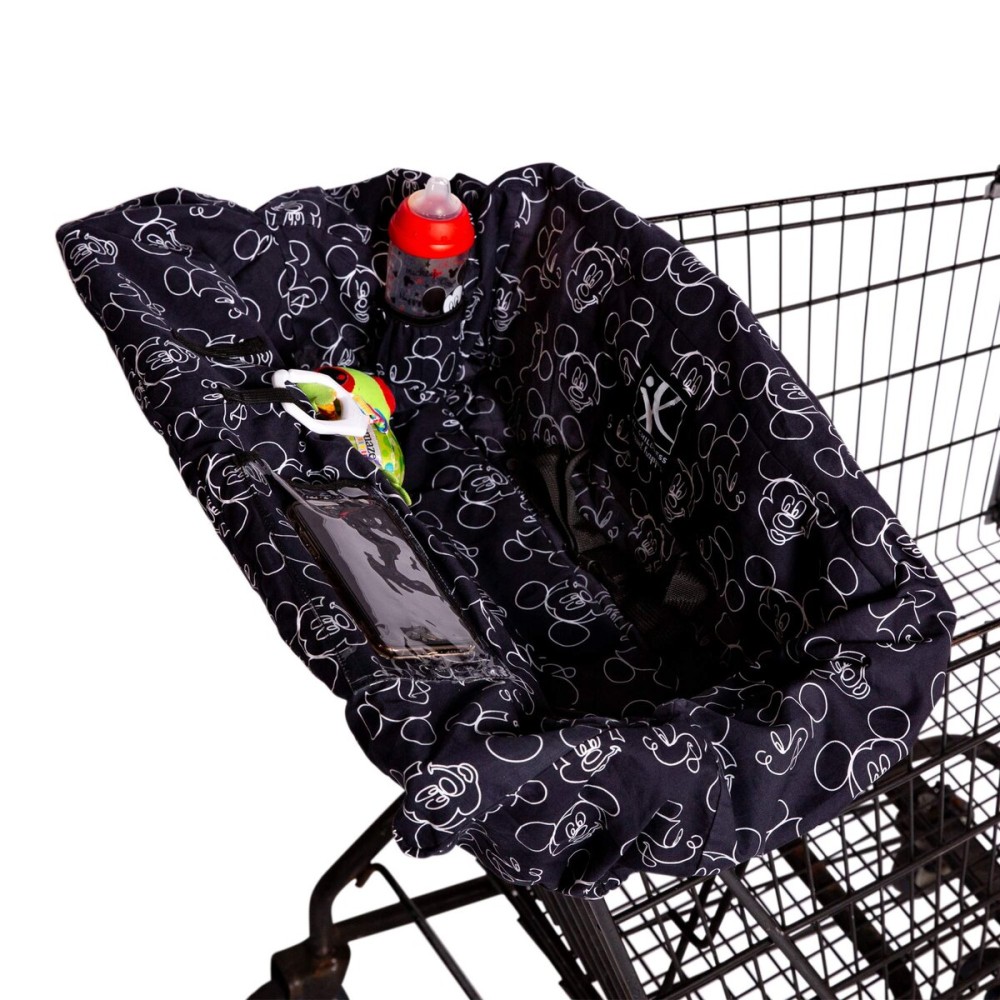 Disney Baby by J.L. Childress Shopping Cart & High Chair Cover for Baby, Kids, & Toddler - Cover for Grocery Carts & Restaurants, for Boys & Girls, Universal Fit - Mickey Mouse, Black
