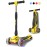 LOL-FUN Scooter for Kids Ages 3-5 Years Old Boy Girl with 3 Wheels, Extra-Wide Children Foldable Kick Scooter Kids Ages 6-12 Toddler with 4 Adjustable Height and Lean-to-Steer - Austin Yellow