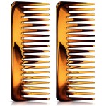 Patelai Wide Tooth Comb Large Hair Detangling Comb for Curly, Wet Dry Hair, No Handle Detangler Accessories(Brown)