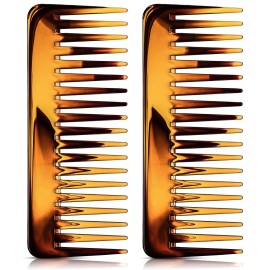 Patelai Wide Tooth Comb Large Hair Detangling Comb for Curly, Wet Dry Hair, No Handle Detangler Accessories(Brown)