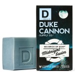 Duke Cannon Big Brick of Soap - Midnight Swim, Premium Men\'s Soap Bar, Fresh & Invigorating Scent, 10 oz - Long-Lasting, Natural Ingredients, Made in USA