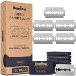 Safety Razor Blades | Swedish Steel Replacement Razor Blades | 100 Pack - 18 to 24 months supply | Bambaw