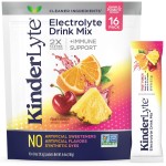 Kinderlyte Electrolyte Powder for Kids and Adults - Drink Mix Hydration Packets (Fruit Punch, 16 Count), No Artificial Sweeteners or Flavors, No Synthetic Dyes, Vegan, Non-GMO, Gluten-Free