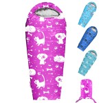 KidzAdventure Mummy Style 32 - 59F Kids Sleeping Bag with Pillow Sleeve, 4 Season, Lightweight and Backpacking Style, Ideal for Camping, Sleepover, Boys, Girls, Youth and Toddlers - Best Friends Kids