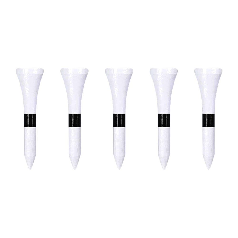 Zivisk Wooden Golf Tees 1-1/2 inch 100 Count, 1.5 Short Golf Wood Bamboo Tees(White,38mm)