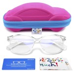 SEEAFUN Blue Light Glasses for Kids Girls Boys with Cute Car Case, UV400 Protection, Anti Blue Ray Age3-12