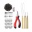 500pcs Micro Silicone Rings Hair Extensions Kit I-tip Hair Pliers Micro Pulling Hook Needle Loop Threader and Micro Silicone LinksBlack)