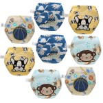 Skhls Baby Toddler Thick Absorbent Potty Training Pants Underwear (2T, 8pcs Blue)