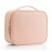 Vlando Travel Makeup Bag, Large Capacity Cosmetic Bag for Women PU Leather Makeup Case Organizer Portable Make up Bag with Dividers and Handle for Girls,Wedding,Makeup Brushes Pink