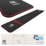 Target Darts World Champion Darts Mat Black and Red | Dart Oche Mat with Soft Tip and Steel Tip Throw Line Distances | Non Slip Carpet Mats for Floor and Dart Tips Protection | Darts Accessories UK