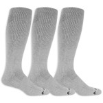 Dr. Scholl\'s Mens Athletic & Work Compression Over The Calf - 1 3 Pair Packs Moisture Management Sock, Gray, 7-12 US