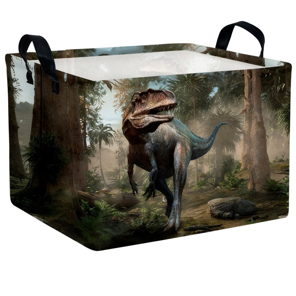 ASKETAM Cute 3D Dinosaur Kid Storage Basket Trendy Toy Box, Baby Laundry Hamper, & Clothes Organizer Fantastic Boy Gift & Nursery Bin for Modern Bedrooms (Tyrannosaurus Rex)
