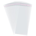 Morepack Self Sealing Cellophane Bags,4x9 Inches 200 Pcs Clear Resealable Cellophane Bags for Packaging Cookies, Favors and Products