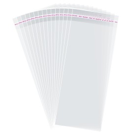 Morepack Self Sealing Cellophane Bags,4x9 Inches 200 Pcs Clear Resealable Cellophane Bags for Packaging Cookies, Favors and Products