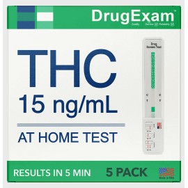 5 Pack - DrugExam Marijuana Test. Cannabinoids Testing Test. Rapid Test Dip Cards. Individually Packed.Detailed Instructions Included. Easy to Use.