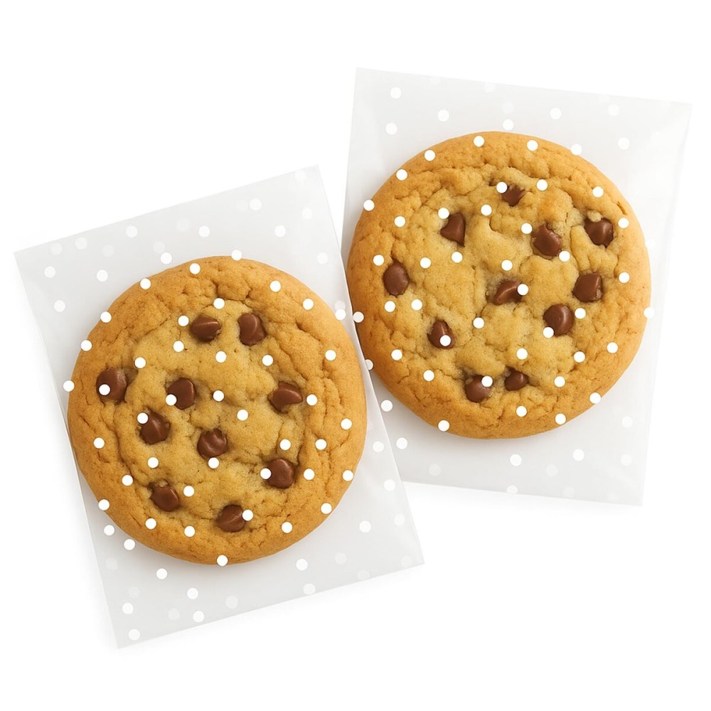 Morepack Self Sealing Cellophane Bags,200 Pcs Clear Cookie Bags Resealable Cellophane Bag for Packaging Packaging Bakery, Favors, (4x6, No Stickers, Bows)