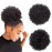 Yinmei Baibian Afro Puff Drawstring Ponytail Kinky Curly Bun Hair Synthetic Short Extensions Hairpieces Updo Hair for Black Women (1B)