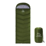 Friendriver XL Size Upgraded Version of Camping Sleeping Bag 4 Seasons Warm and Cool, Lighter Weight, Adults and Children Can Use Waterproof Camping Bag, Travel and Outdoor Activities (Green, Single)