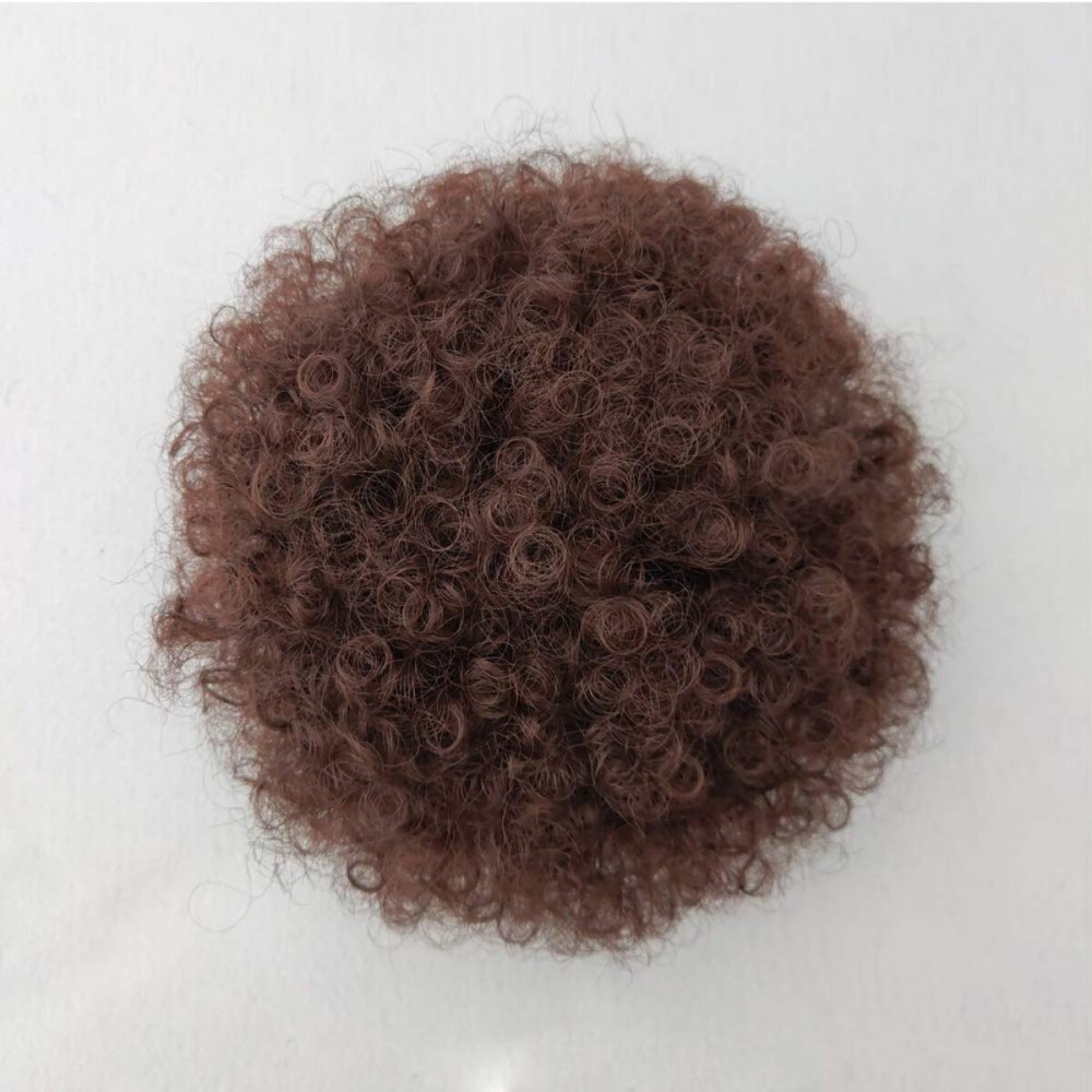 Yinmei Baibian Afro Puff Drawstring Ponytail Kinky Curly Pony tails Hair Synthetic Bun Extensions Hairpieces Updo Hair With Two Clips for Women Girls(4)
