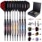 Turnart Darts Plastic Tip - Professional Soft Tip Darts Set for Electronic Dartboard 9 Pcs 18 Grams with 50 Extra Tips 9 Shafts 27 Flights Tool Kit Flight Protectors and Gift Darts Case (Tungsten)