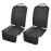 PIDO Car Seat Protector, 2 Pack Seat Protector Under Baby Car Seat with Thick Padding and Non-Slip Back, Waterproof Carseat Protection Cover Pad for Vehicle Leather Upholstery, Black