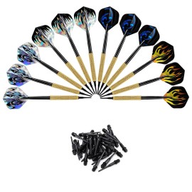Accmor 12 Pcs Darts Plastic Tip, Soft Tip Darts Set, 14g Plastic Tipped Dart, Attach Extra 36 Black 2BA Replacement Tips, Soft Tip Darts for Electronic/Plastic Dartboard