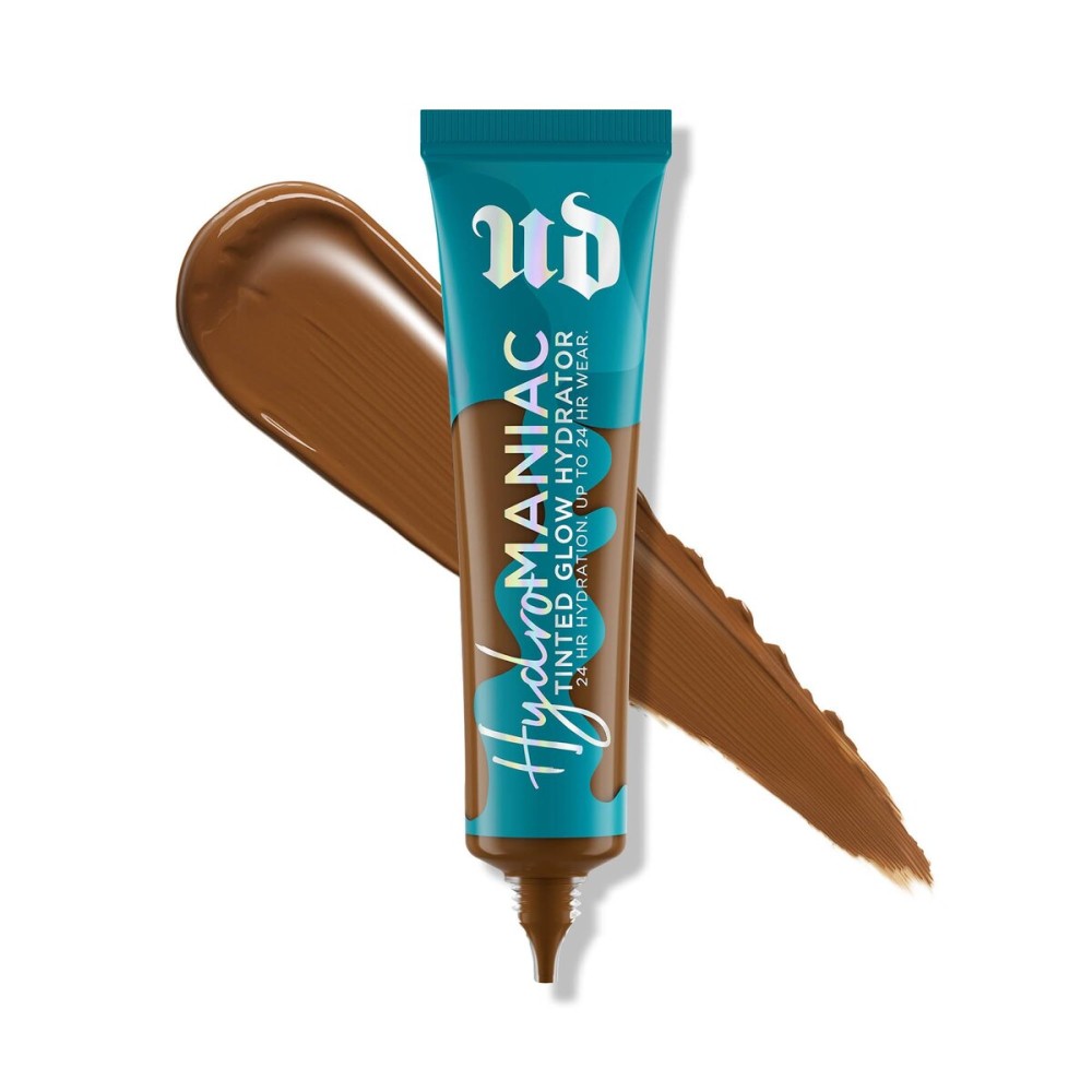Urban Decay Hydromaniac Dewy Foundation (80 Deep Warm), Hydrating Tinted Moisturizer for Dry Skin, Buildable Medium Coverage, Non-comedogenic, Vegan, Cruelty-free - 1.1 fl oz