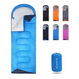 Sleeping Bag for Kids Adults Boys Girls Youth, Cold&Warm Weather, Backpacking Ultralight Lightweight Compact Waterproof for Camping Hiking - (Summer, Spring, Fall) - 50 Degree