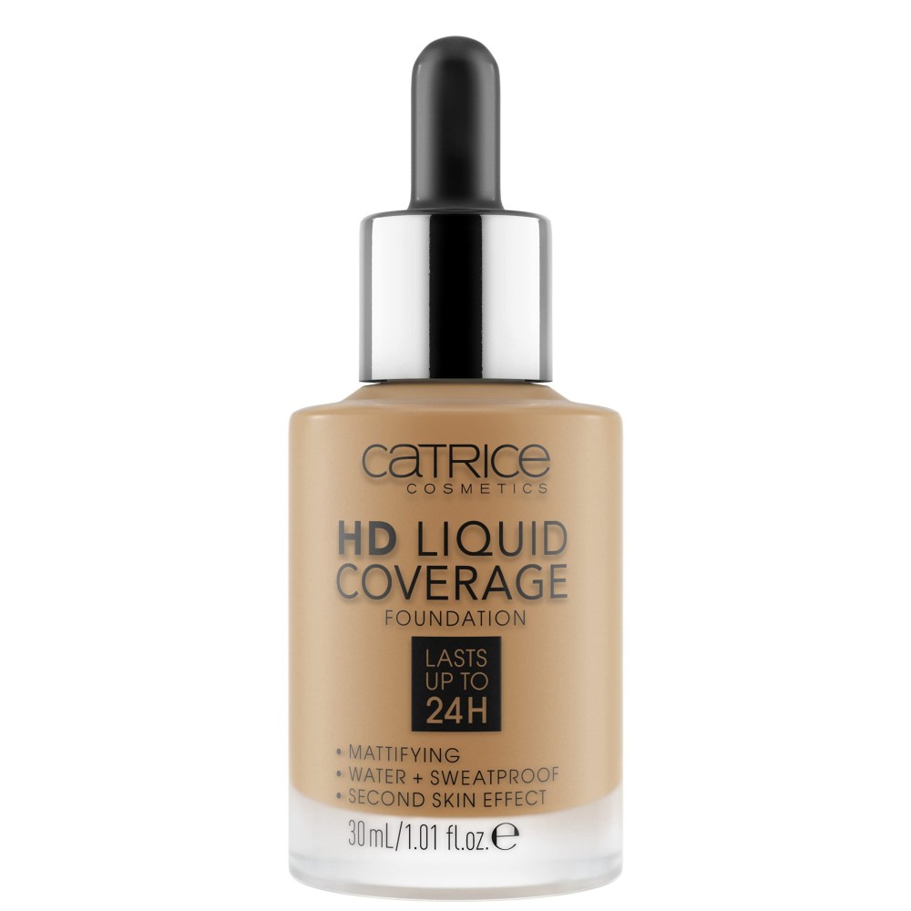 Catrice | HD Liquid Coverage Foundation | High & Natural Coverage | Vegan & Cruelty Free (055 | Warm Bamboo)