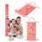 Growscroll Classic Kids Growth Chart for Wall - Unique Height Chart for Boys & Girls - Handcrafted Using Canvas & Hard Types of Wood - Makes A Great Collectible Or Family Heirloom - Coral