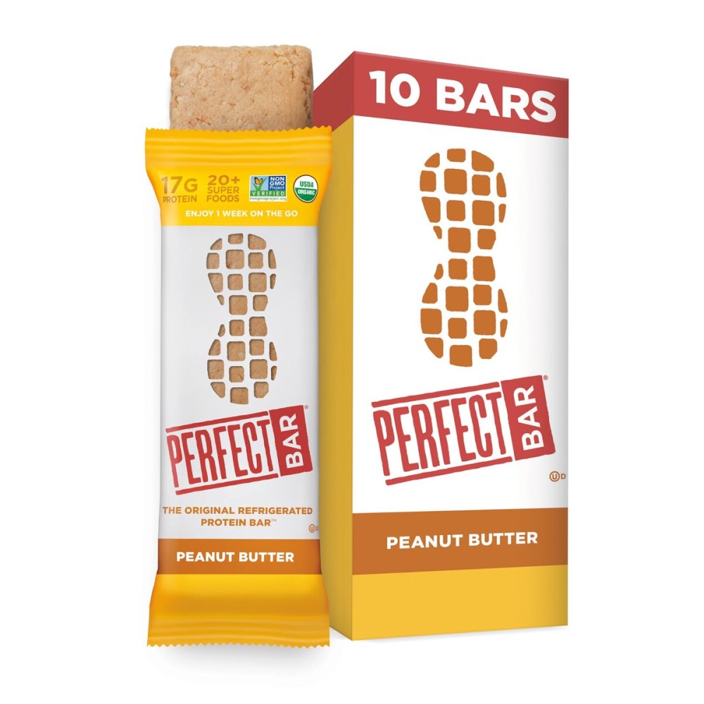 Perfect Bar, Peanut Butter Protein Bar, High Protein, Organic, Gluten Free, Soy Free, Non GMO, No Sugar Alcohols, 2.5 Ounce Bar, 10 Count