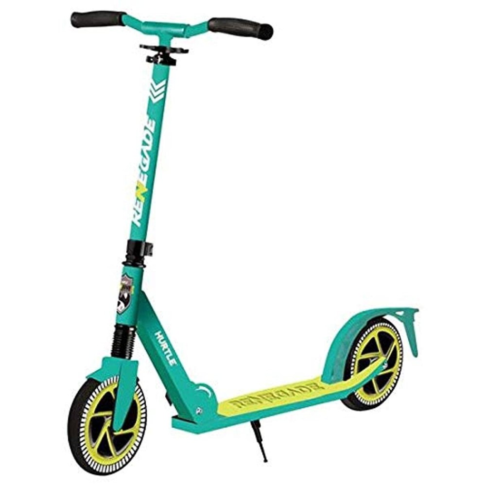 Hurtle Lightweight and Foldable Kick Scooter-Adjustable Scooter for Teens and Adult, Alloy Deck with High Impact Wheels, Durable ABEC-7 Bearings T-bar Anodized Clamp Collar - Hurtle HURTSTEL.5, Aqua