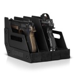 Savior Equipment Gun Pistol Revolver Firearm Handgun Rack Stand, Fit 4 of Most Long-Barreled Pistols, Cushioned Foam to Protect, Gun Safe Cabinet Storage Organizer Accessories