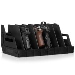 Savior Equipment Gun Pistol Revolver Firearm Handgun Rack Stand, Fit 8 of Most Long-Barreled Pistols, Cushioned Foam to Protect, Gun Safe Cabinet Storage Organizer Accessories