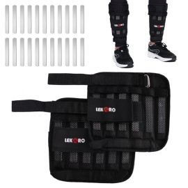 Adjustable Ankle Weights, Leg Wrist Weights, Removable Leg Weights for Men Women Fitness, Walking, Jogging, Workout, 1Pair 2 Pack (Max 11 LBS)